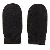 Polarn O PyretソフトメリノウールThumble Mittens カラー: ブラック