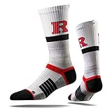 Rutgers Scarlet Knights Strideline Strappedフィット2.0 Socks – 分割Scarlet Knight