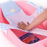 Kangaroobaby 新生児調節可能なバースの座席ネットメッシュスリング安全お風呂ベッドのサポート ( Light blue)