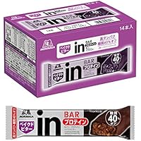 【Amazon.co.jp 限定】inバー プロテイン ベイクドビター (14本入&times;1箱) 甘さ控えめ しっとり焼きチョコバータイプ 高タンパク10g 糖質40%オフ