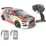 JLLING 45CM1：10スケールRCドリフトカー2.4GhzRCスポーツレーシングカー4WDRTR 70km / h LEDライト付き高速RC車両、2つのバッテリーとドリフトホイール+レーシングホイール大人向けギフトキッズボーイズ