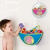 Corner Bathtub Toys Organizer Baby Bath Toys Storage Bag [並行輸入品]