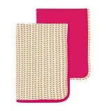 Yoga Sprout Receiving Blankets, Pink Elephant, 2 Count by Yoga Sprout [並行輸入品]