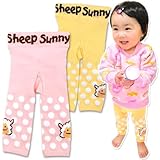 (サニーシープ)Sunny Sheep 2015 丸編み 水玉柄 スパッツ レギンス タイツ 90cm クリーム