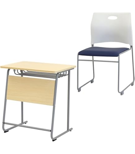 これがラスト1点！！　⭐️美品⭐️ 学習机 なつかしい学校の机と椅子　2セット 学習机 学習椅子 座パット無し セット 学校机 学生机 強化合板