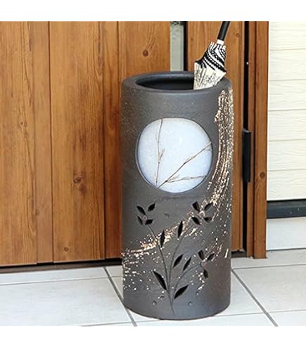 信楽焼傘立て  木透かし 高さ４５cm kt-0045-1.jpg