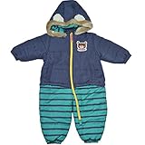 2016年 ZOOMIC 中綿ジャンプスーツ ボーダー 防寒衣料 撥水加工 ネイビー◇95cm