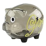 eBuyGB Personalized透明プラスチック貯金箱 – カスタマイズされたお金コインボックスの&現金ギフト – 保存の男の子と女の子、, ブラック 13047 1