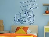 Wall Decals Quotes Vinyl Sticker Decal Quote Tractor To Go To Sleep I Count Tractors Instead Of Shee