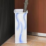 信楽焼　角型波模様傘立て　しがらき焼　笠立て　陶器　おしゃれ　kt-0299