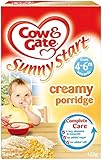 Cow & Gate Sunny Start Creamy Porridge 4mth+ (125g) 牛とゲート晴れ開始クリーミー粥4Mth + （ 125グラム）