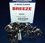 Breezeクランプ63006 7 / 16 " 25 / 32 "グレードにホースクランプ10パック、ステンレススチール