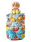 おむつケーキ アンパンマン 2段 ブルー 男の子用 (パンパースSサイズ（25枚入り）, スタイB)
