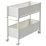 山善(YAMAZEN)  押入れ収納ラックキャスター付き 幅26 ホワイト OPR-7526(WH/WH)