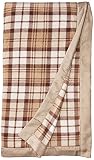 Premier Comfort Micro Fleece Blanket, King, Tan Plaid