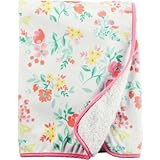 Carter's(カーターズ) フローラルプラッシュブランケット ホワイト おくるみ One Size【並行輸入】