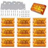 Lezalic サイドマーカー 24V ダウンライト LED トラック デコトラ アンダー ライト 大型車 ランプ ドレスアップ 汎用品 10個セット (アンバー10個セット)