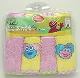 セサミストリート ウォッシュクロス イエロー＆ピンク