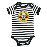 ガンズ・アンド・ローゼズ Guns N Roses Bullet Logo Striped Infant ベビー Baby Romper シャツ T-Shirt