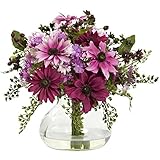 Nearly Natural 1354-PK Mixed Daisy Arrangement with Vase, Pink by Nearly Natural [並行輸入品]