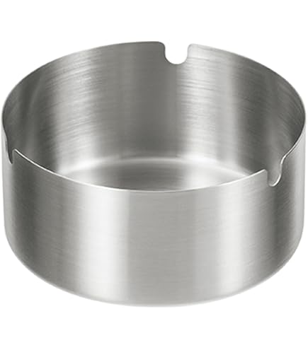 Amazon | 遠藤商事 フラット ステンレススタッキング丸灰皿 レスト付