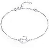 WOSTU Silver Adjustable Bracelets 925 Sterling Silver Link Bracelets for Women Anniversary Birthday Christmas Jewelry for Wom