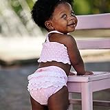 ラッフルバッツ Ruffled Swimwear スイムウエア Pink Ruched Polka Dot Bikini ピンクシャーリングポルカドット 水着 キッズ 発送 [並行輸入品]