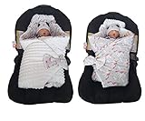 BlueberryShop Minky Reversible for CAR SEAT Swaddle Wrap Blanket Sleeping Bag for Newborn baby showe