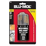 Disston E0102642 Blu-Mol Titanium Drill Bit Sets, Plastic dial case, 13-Piece [並行輸入品]