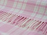 Babyブロンテ – メリノLambswool – ピンクMenzies Tartan – Throw Blanket