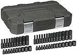 GearWrench 84902 48 Pc. Impact SAE - METRIC Standard and Deep Socket Set 0.25 in. Drive