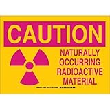 Brady 129229 Radiation and Laser Sign, Legend "Naturally Occurring Radioactive Material", 7" Height,