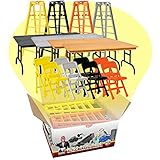 レスリングアクションフィギュア用の究極のはしご、テーブル、椅子のプレイセット4個すべてのコンプリートセット。