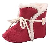 C-Princess 幼児 キッズ ルーム シューズ ファーストシューズ ブーツ 女の子 新生児 赤ちゃん ベビー靴 歩行サポート 内ボア 防寒 出産祝い レッド 11cm
