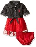 U.S. Polo Assn. DRESS ベビー・ガールズ カラー: ブラック