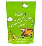 Ella's Kitchen Ee I Ee I Oh Raisins + Spelt Cookies 80g - エラのキッチンEeで私Eeで私ああレーズン+綴らクッキー80グラム (Ella's 