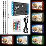XCSOURCE 2pcs 0.5 M LEDストリップライト柔軟な5050 RGB USB LEDテレビ背景ストリップライトRGB IRリモートコントロールld1014