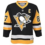 Sidney Crosby Penguins Youth Jeunes Black Replica Jersey Maillot