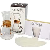 [ケメックス] CHEMEX コーヒーメーカーセット マシンメイド 3カップ用 ドリップ式 ＋ フィルターペーパー3カップ用 [並行輸入品]