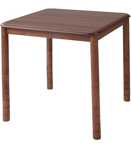 Amazon.co.jp : 高さ調節ダイニングこたつ スクット 80x80cm ブラウン