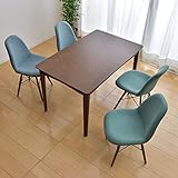 タンスのゲン 【ダイニングテーブル 120×75cm ＋ イームズチェア 4脚 セット 】 天然木 カントリー 北欧 ブルー 11719209 BL