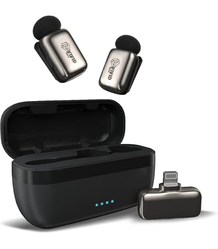 Amazon.co.jp: ピンマイク (2TX+1RX+充電ケース) ワイヤレスマイク