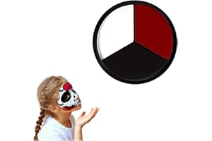 LOYELEY フェイスペイント 3色セット 顔ペイント ボディペイント 白塗り 安全 無毒 絵の具 クリスマス ハロウィン コスプレ エコ 仮装 黒 白 赤