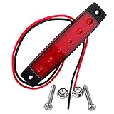 Ruanyi 2PCS 3W 200〜300lmトラック用赤色LEDフロントマーカーインジケータライトランプ6 LEDライトDC 24V