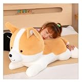 ぬいぐるみ いぬ 犬 動物 抱き枕 置物 長い枕 雑貨 リアル かわいい 大きい 縫い包み 縫いぐるみ ふわふわ 癒し系 おもちゃ 黄色 クリスマス プレゼント グッズ 子供向け 90cm 添い寝 お祝い