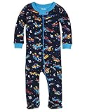 Hatley ハットレイ ベビー男の子 すべりどめ足付ジップアップ・ロンパース、スペースシップ・スーパーカー 70cm ~ 75cm 、6-12M( 69cm - 74cm) マルチカラー 100%綿