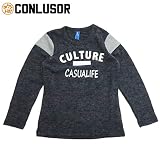 CONLUSOR(コンルーソル) 起毛「CULTURE」長袖Tシャツ・モクネイビー 【1603】【C】 150 モクネイビー