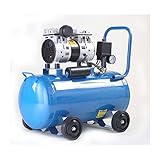 静音コンプレッサー (ブルー) 1馬力(0.75kW) 静音仕様(58db) オイルレス 39.9L コンプレッサー メスカプラ付き-静音コンプレッサー39.9Ｌ青-