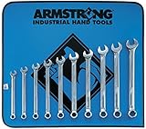 Armstrong 52-623 10 Piece 6 Point Metric Full Polish Long Combination Wrench Set by Armstrong