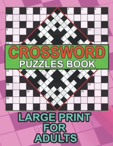 Amazon Crossword Puzzles Book Large Print For Adults Large print 